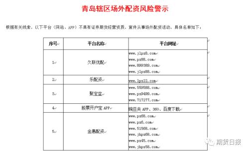 场外配资风险警示_非法场外配资防范措施_福建股票配资公司