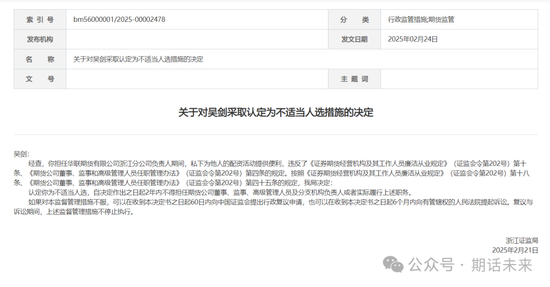 浙江证监局期货公司负责人非法配资_吴剑期货公司负责人不适当人选_场外配资平台